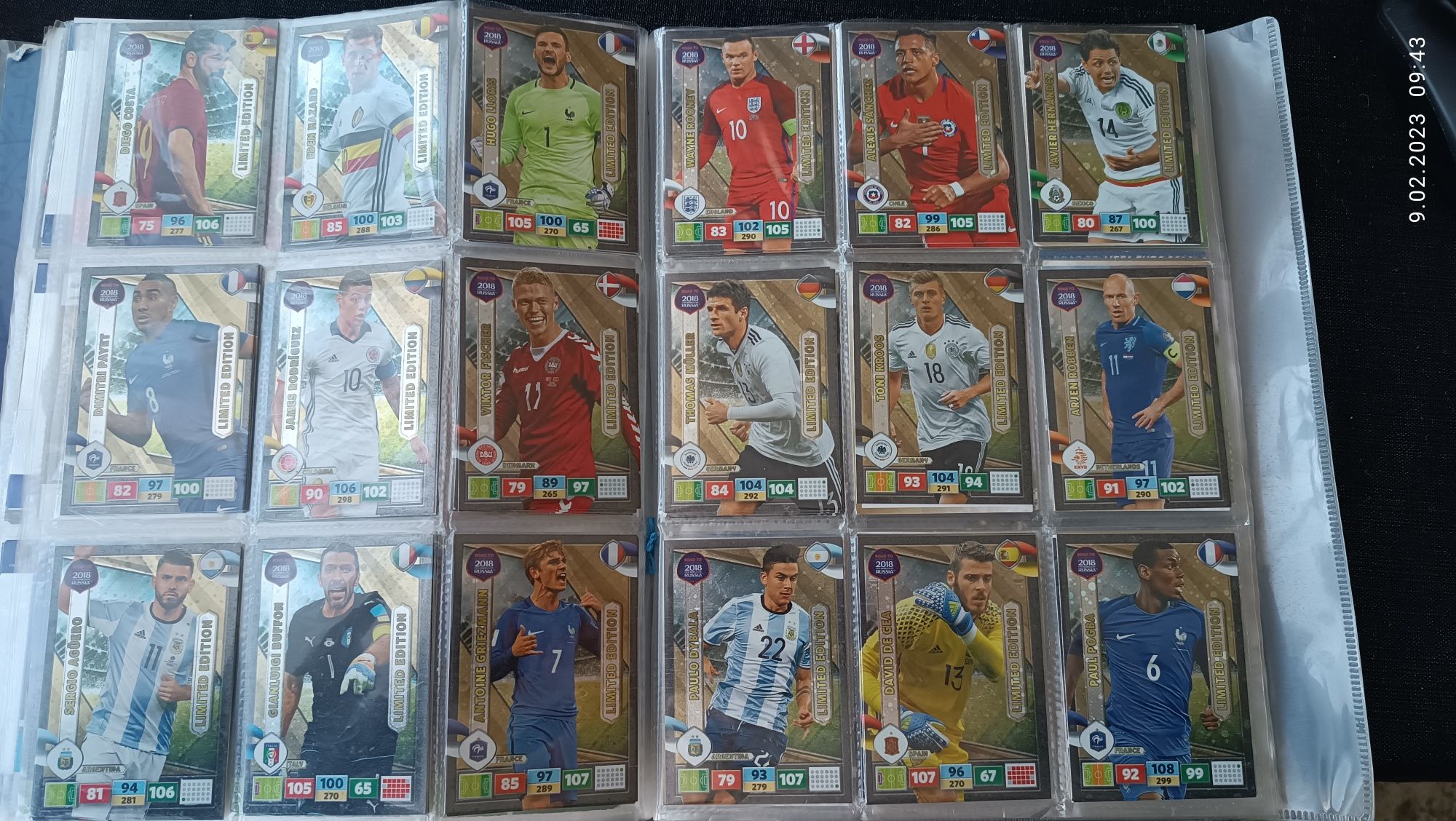 Karty limited edition road to world cup russia 2018 Panini