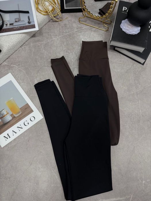 Лосини матові біфлекс шоколад висока посадка з ефектом  утяжки