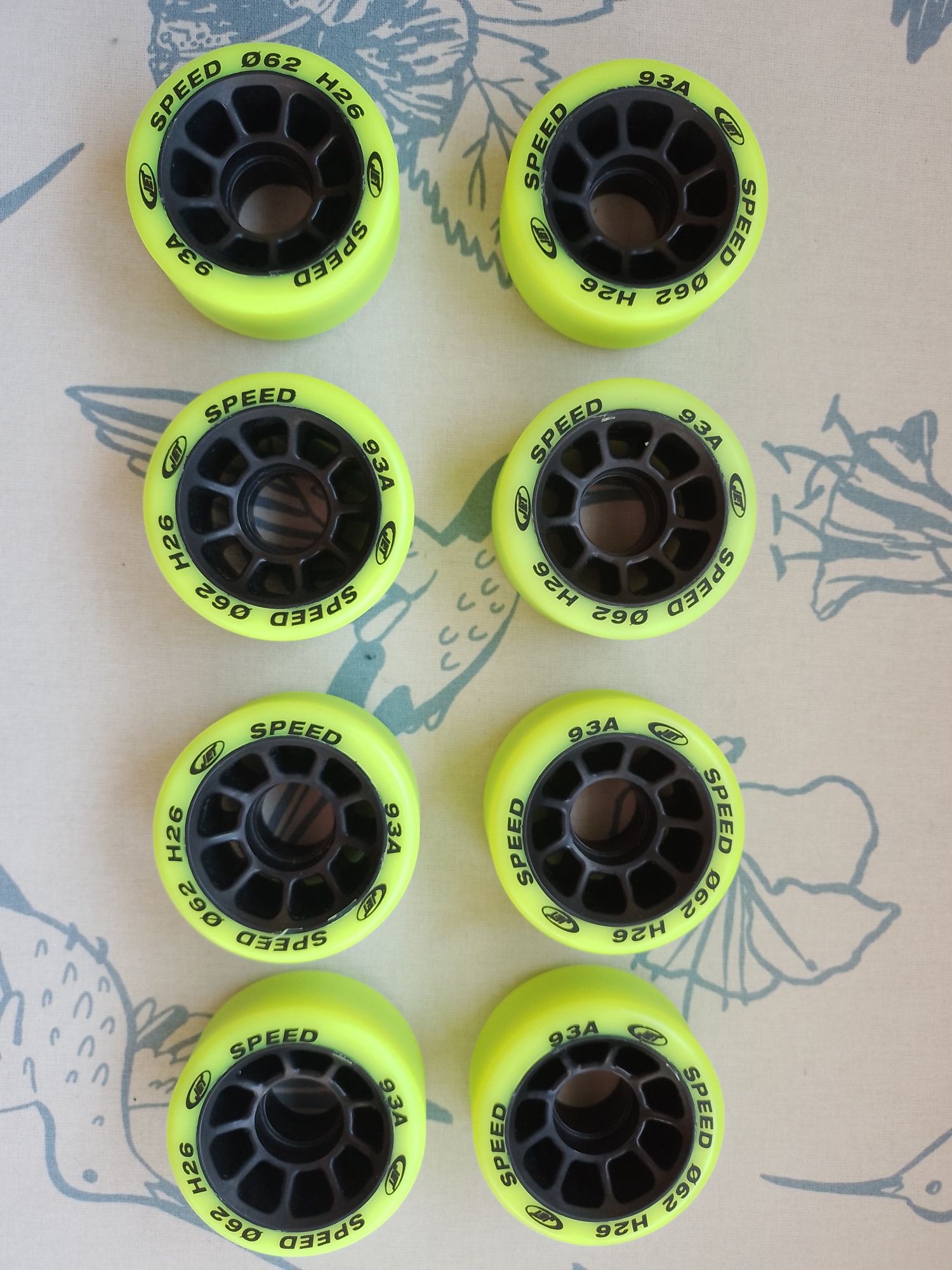Conjunto de 8 rodas de patins de hóquei