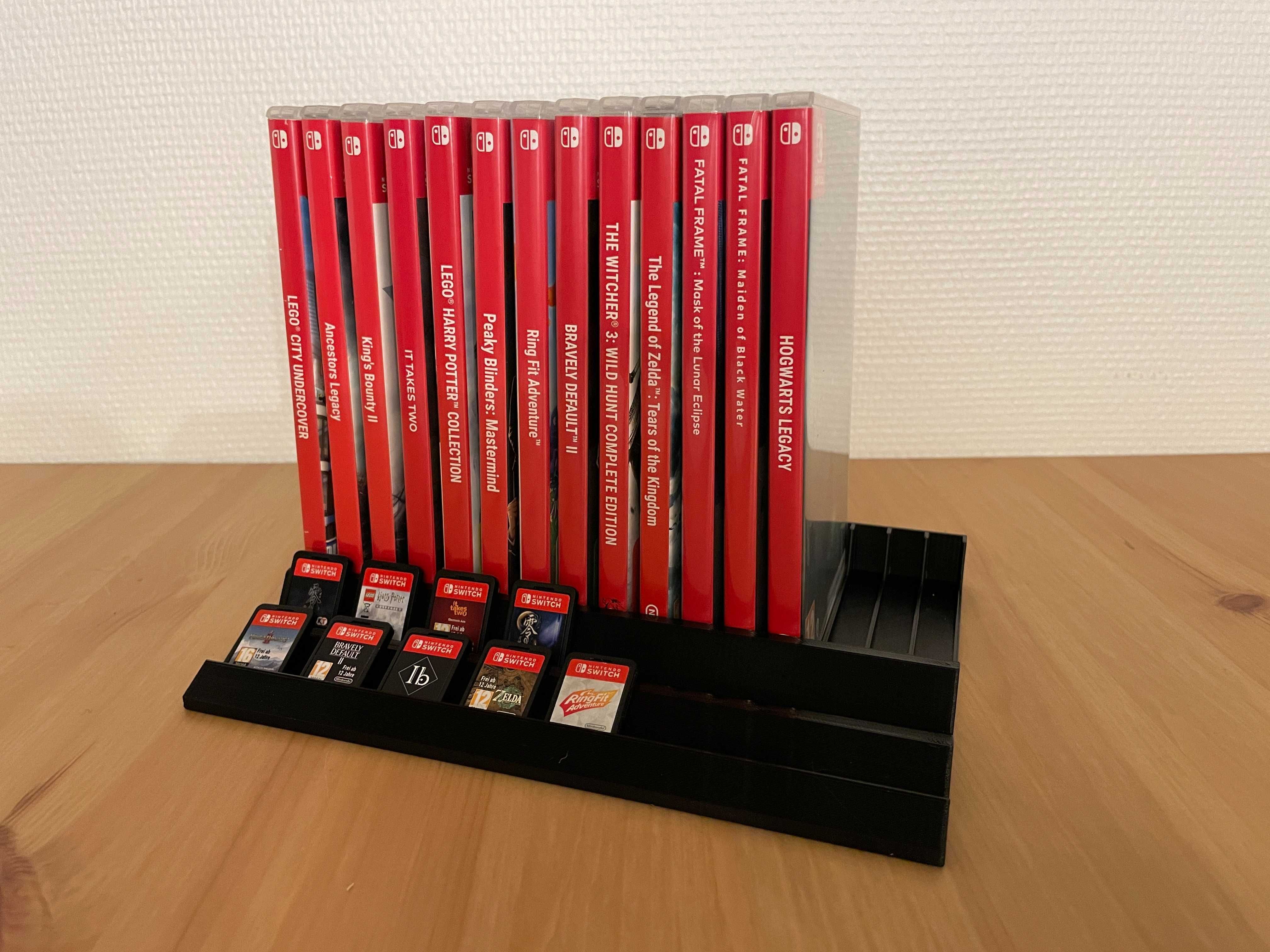 Stojak podstawka na 16 gier i cartridge Nintendo Switch czarny