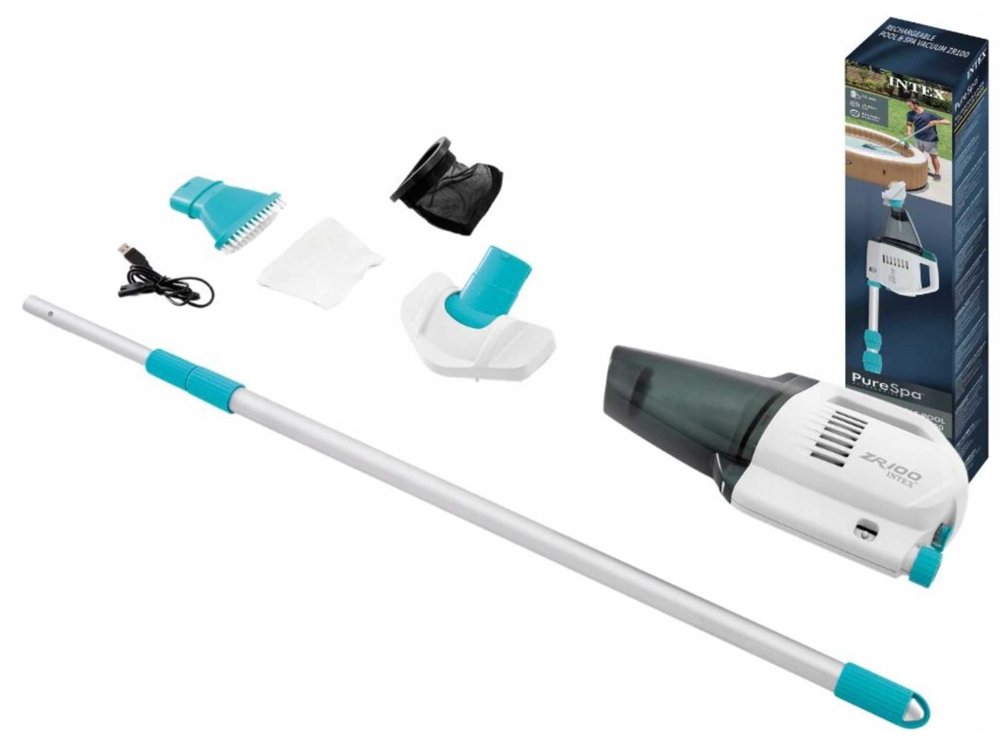 Nowy odkurzacz basenowy Intex – 50 min pracy, 2 końcówki, USB