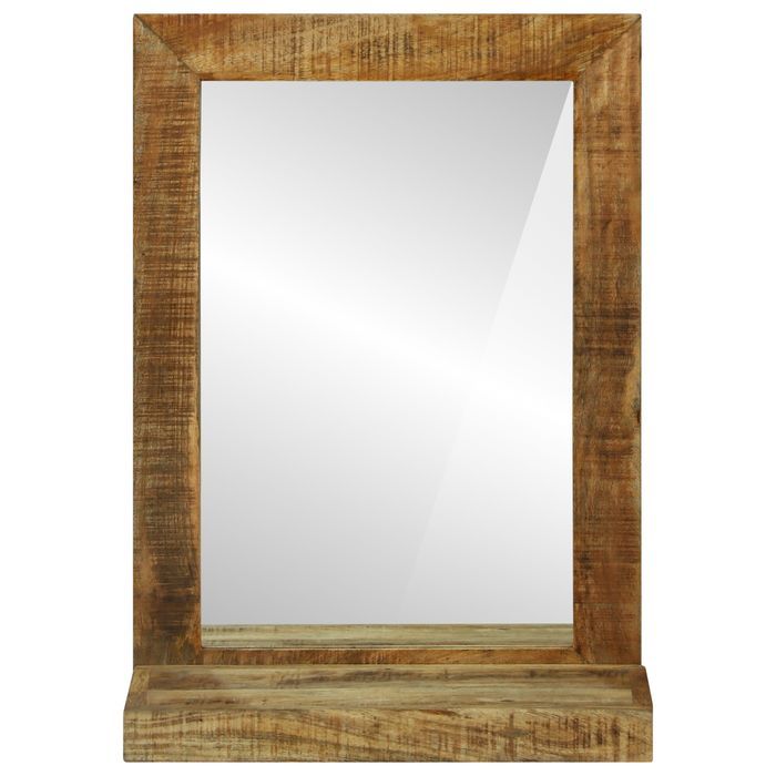 Vidaxl Lustro Łazienkowe 50X22X70 Cm Z Litego Surowego Drewna Mango