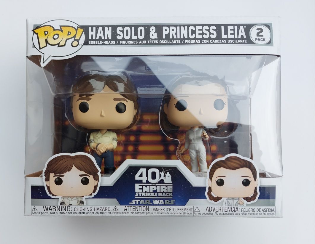 Funko Pop Star Wars Han Solo Princess Leia 2 pack Special Edition