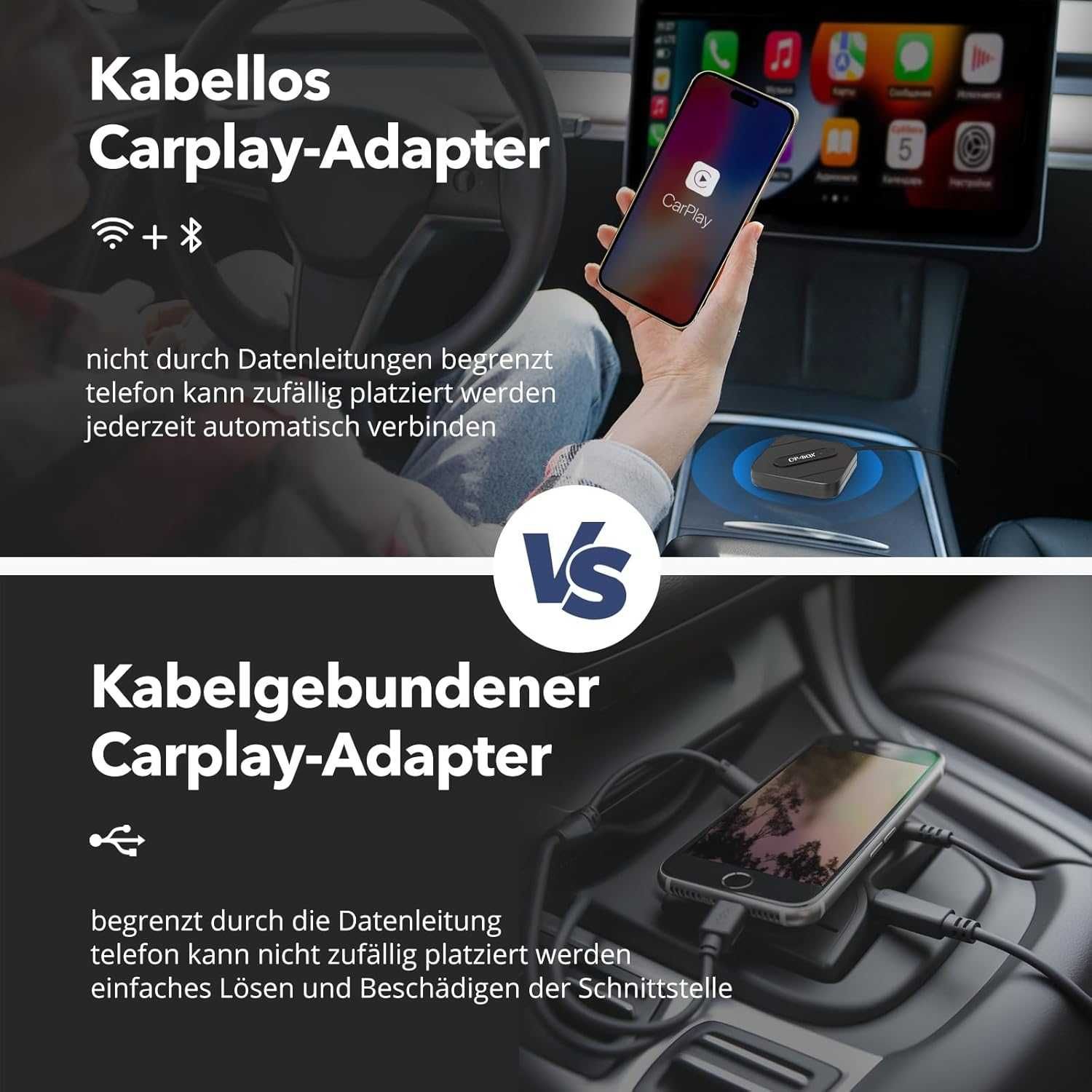 Adapter CarPlay, ulepszony w 2024 r. adapter Apple CarPlay Dongle