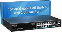 16-portowy przełącznik Gigabit Ethernet VIMIN 2 porty Uplink 1000Mbps