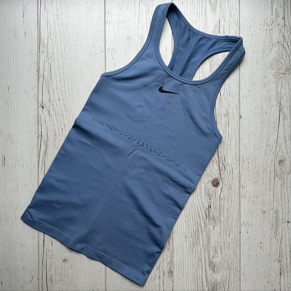 Niebieski damski top bez rękawów koszulka NIKE DRI-FIT sportswear