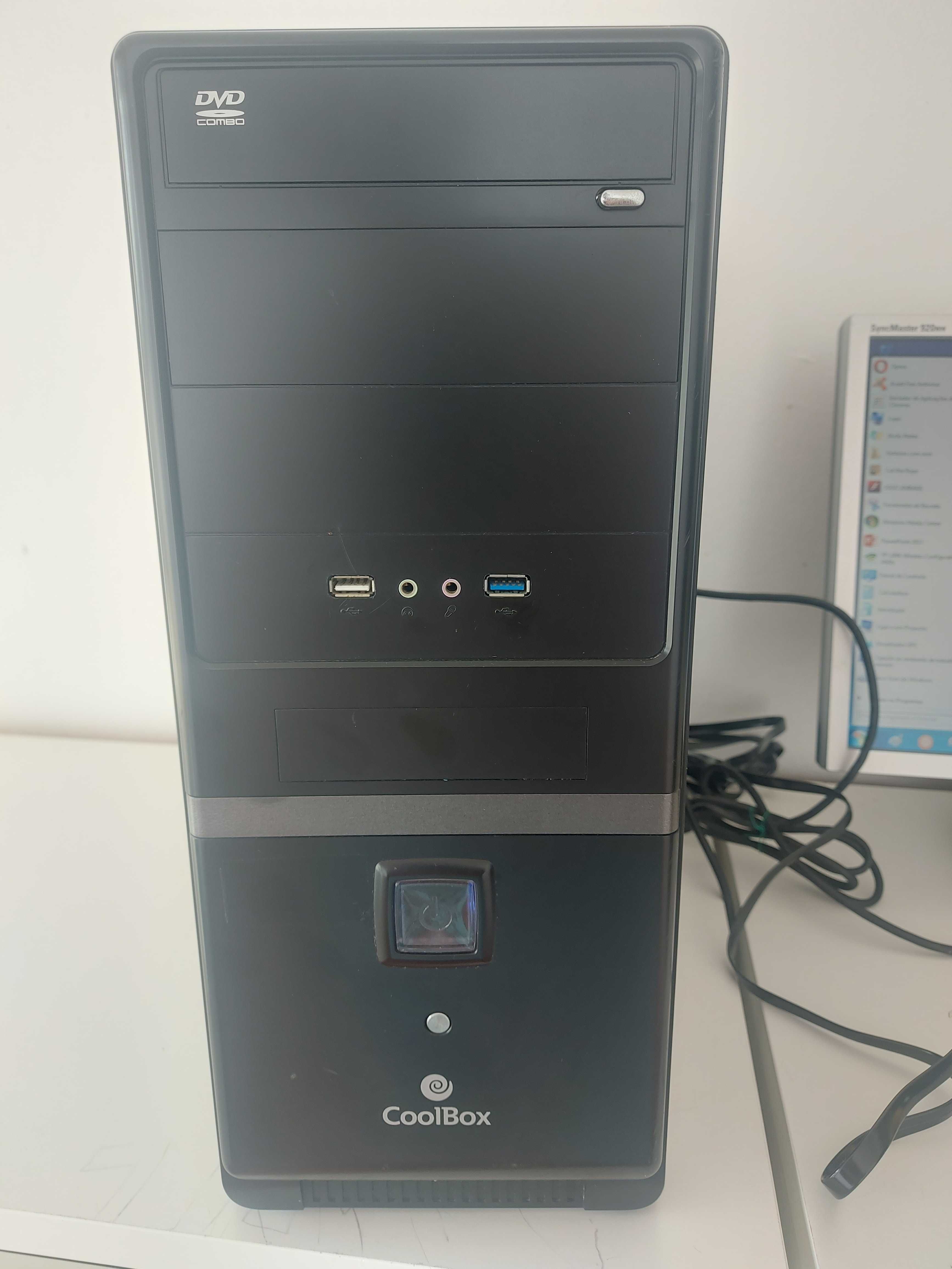 Computador Coolbox, mais monitor Sansung