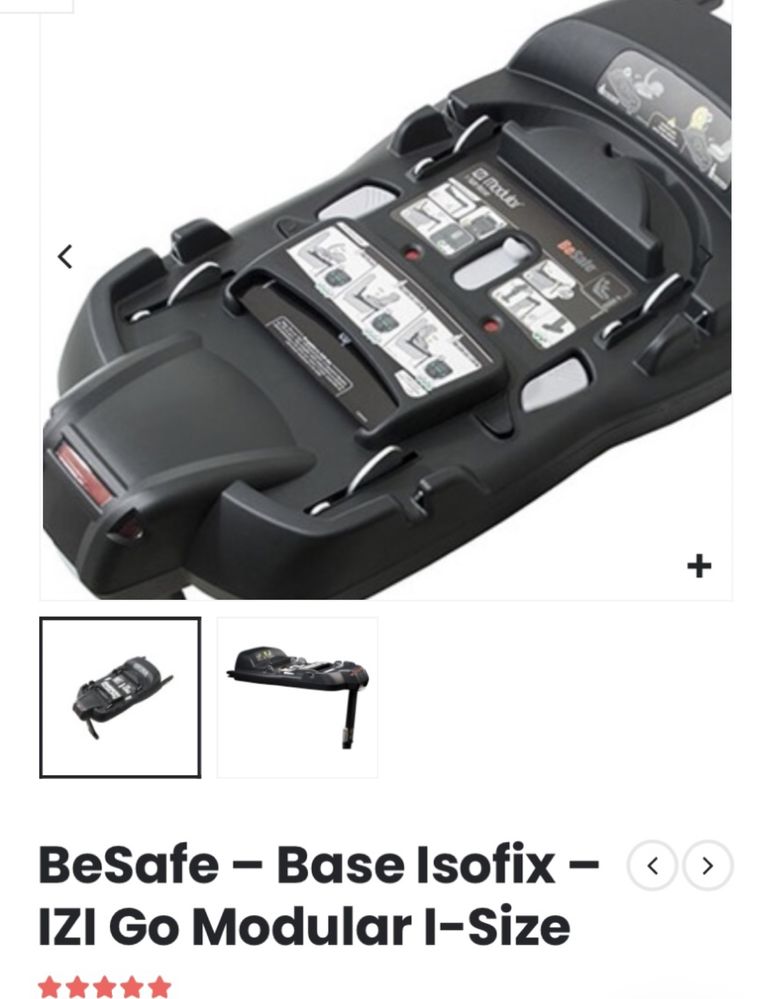 Cadeira auto ( Ovo ) izi go beSafe e Base isofix BeSafe