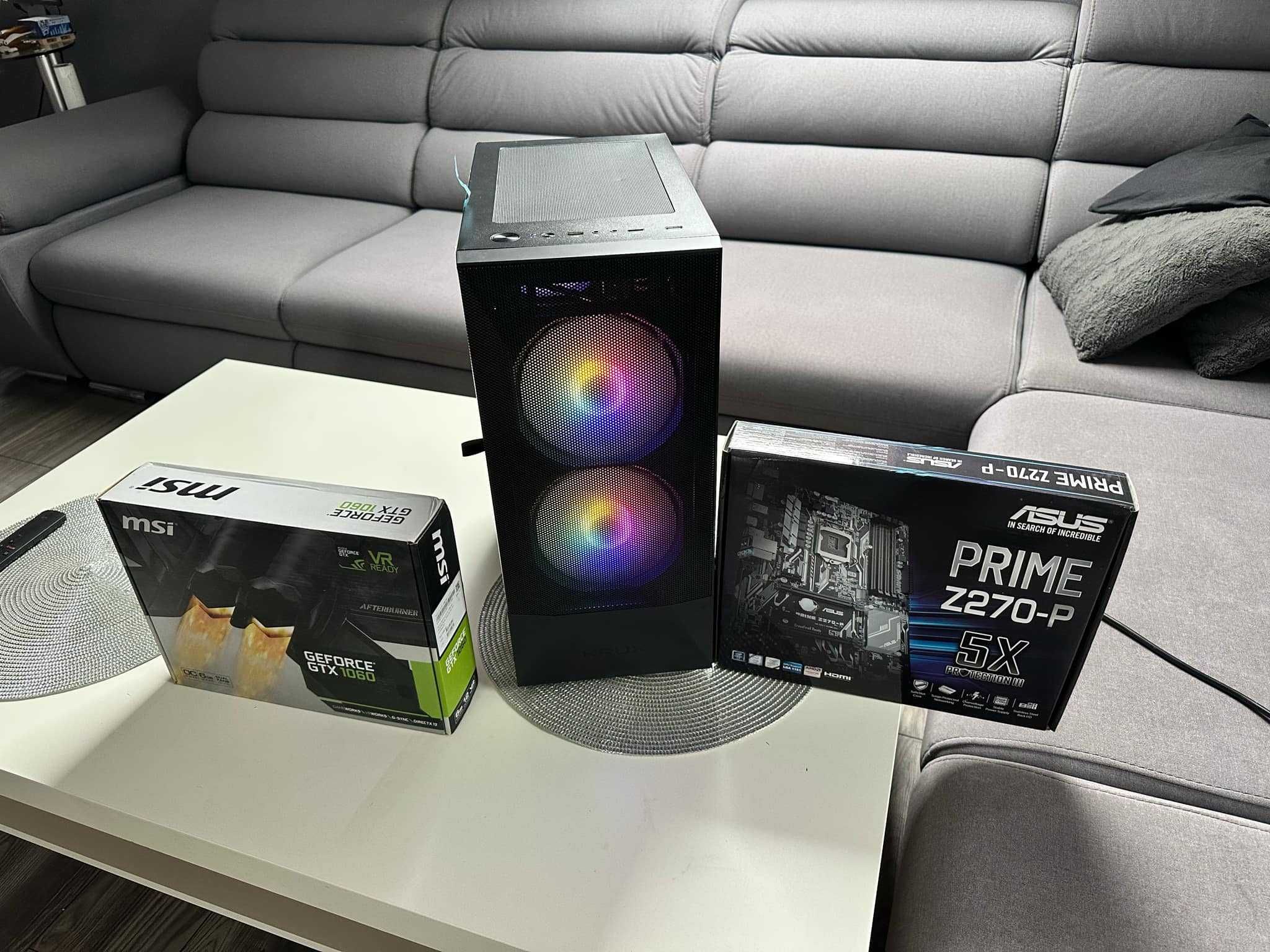 Komputer Gamingowy RGB i5 - 7400, gtx 1060 6GB, 16gb ram ddr4 ssd +hdd