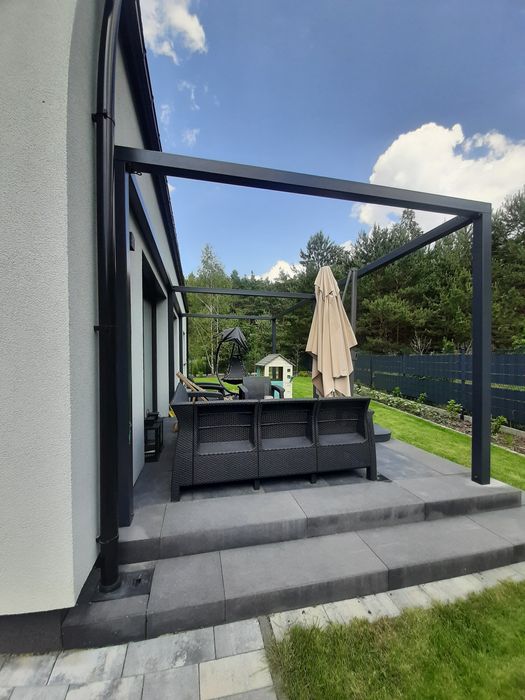 Pergola tarasowa ocynkowana profil 100x100x3 .