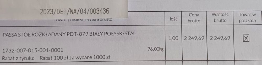 Stół rozkladany 90x160 połysk