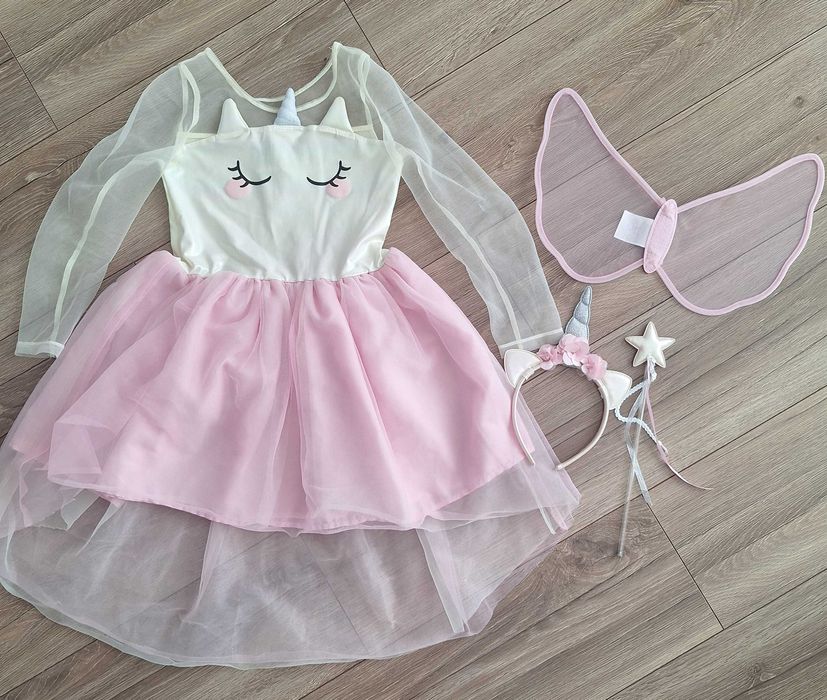 Strój jednorożec 122/128 + akcesoria