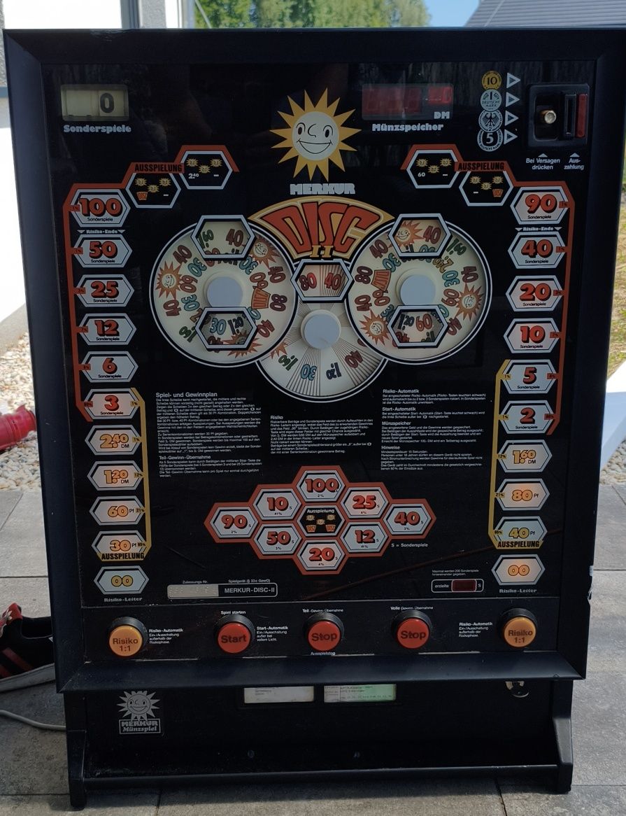 Automat do gry Merkur Disc II – klasyk lat 80 retro