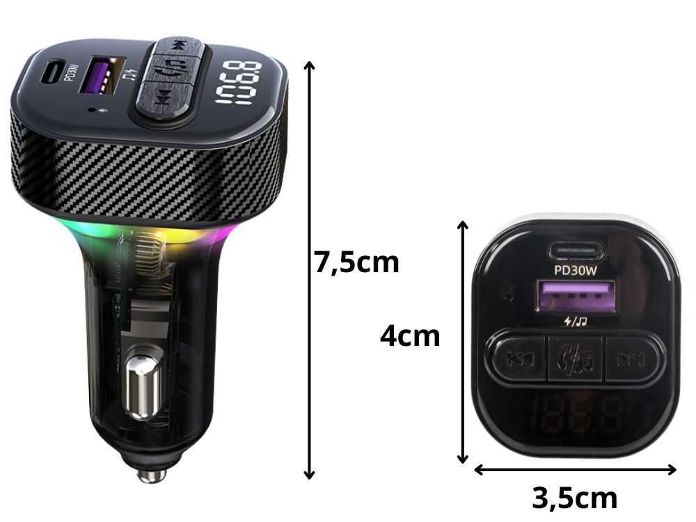 Transmiter samochodowy 30w bluetooth