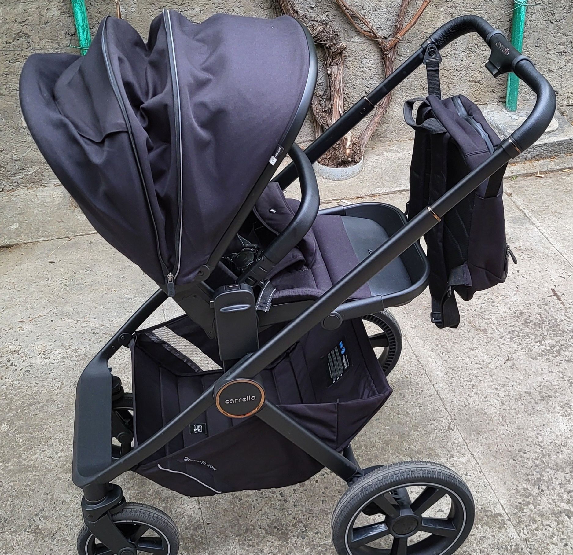 Стильна та універсальна коляска CARRELLO ULTIMO 2 в 1, Black