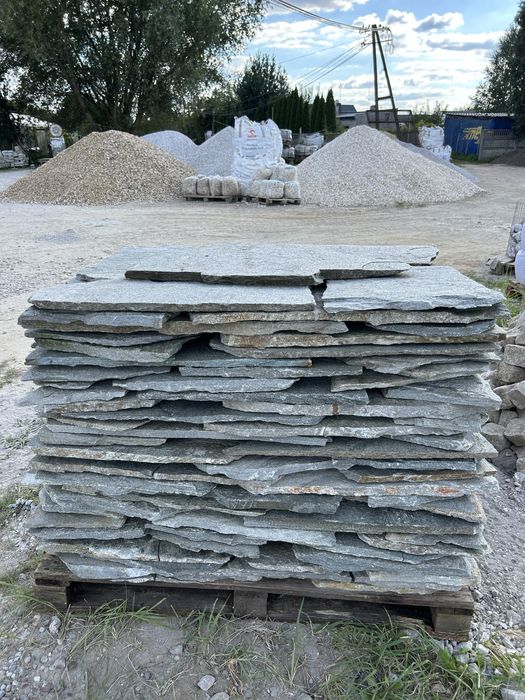 SZARY ŁUPEK Płyty Kamienne Kamień Okładzina Elewacja Akwarium Dzikówka