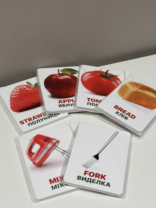 Картки Домана, нові, 13 тем, якісний картон, анг-укр