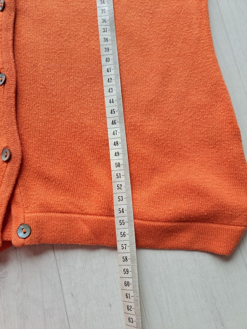 Pomarańczowy sweter rozpinany Review