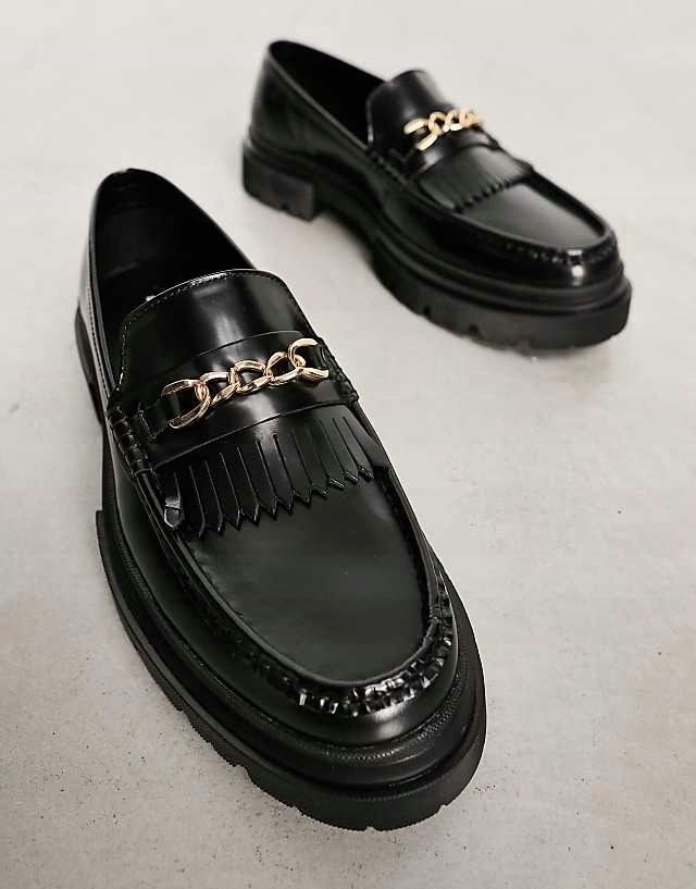 Asos Design 39 Czarne Klasyczne Loafersy Unisex H16659