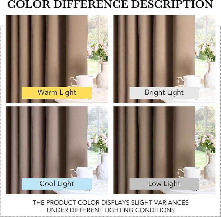 Zasłony zaciemniające blackout 140 x 175 cm piaskowy PONY DANCE szelki