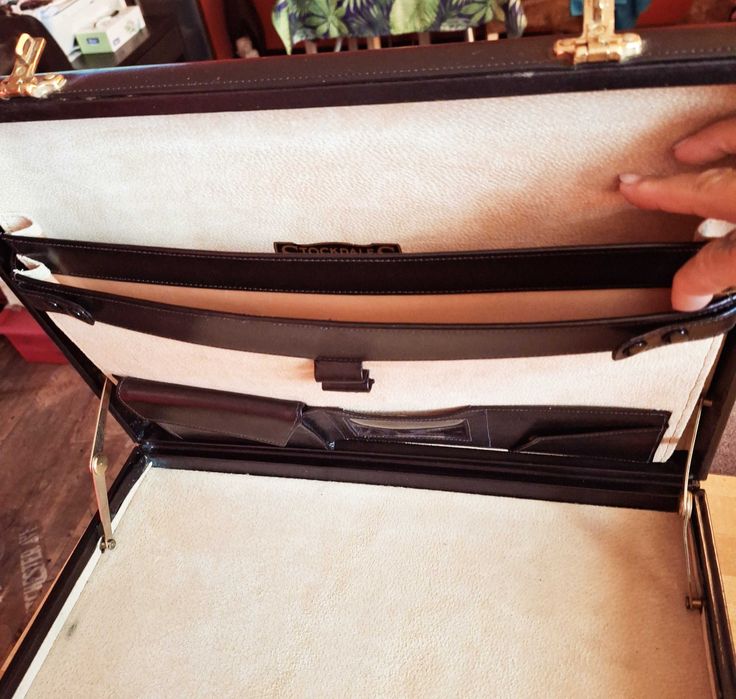 Teczka,walizka skórzana  dwustronna vintage