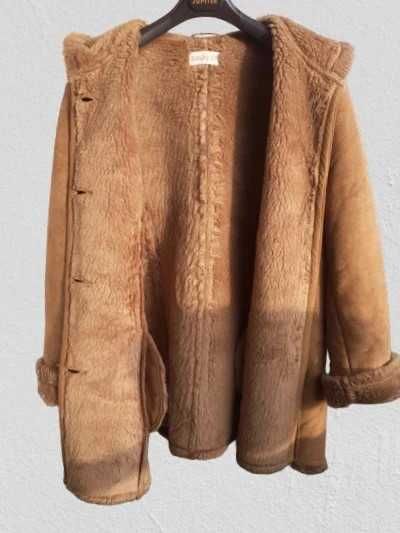 Kożuch ekologiczny z kapturem