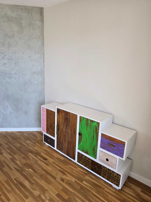 Komoda kolorowa solidna  - drewno egzotyczne - KRAKÓW