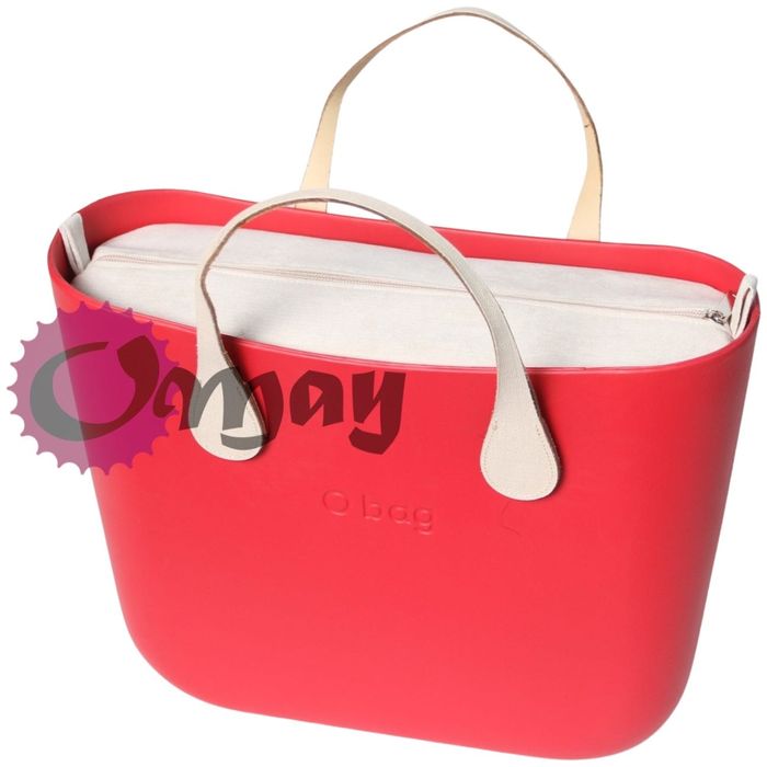 BEŻOWY WELUR organizer OBAG STANDARD 2 kieszenie hummus wkład OMAY