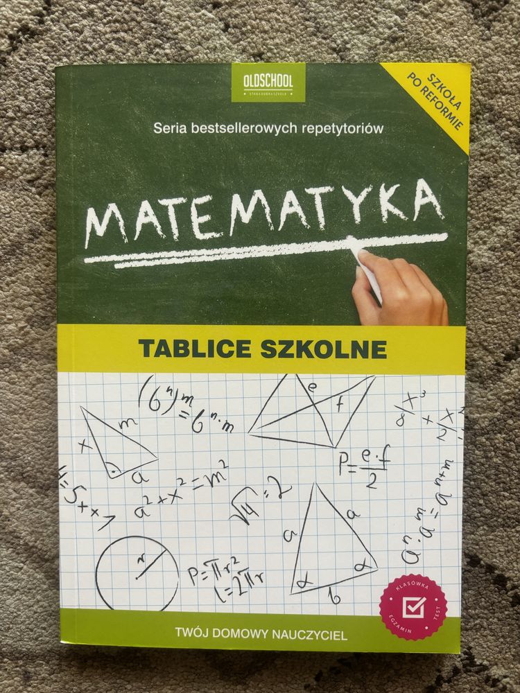 Zestaw: matematyka tablice szkolne i korepetycje ósmoklasisty