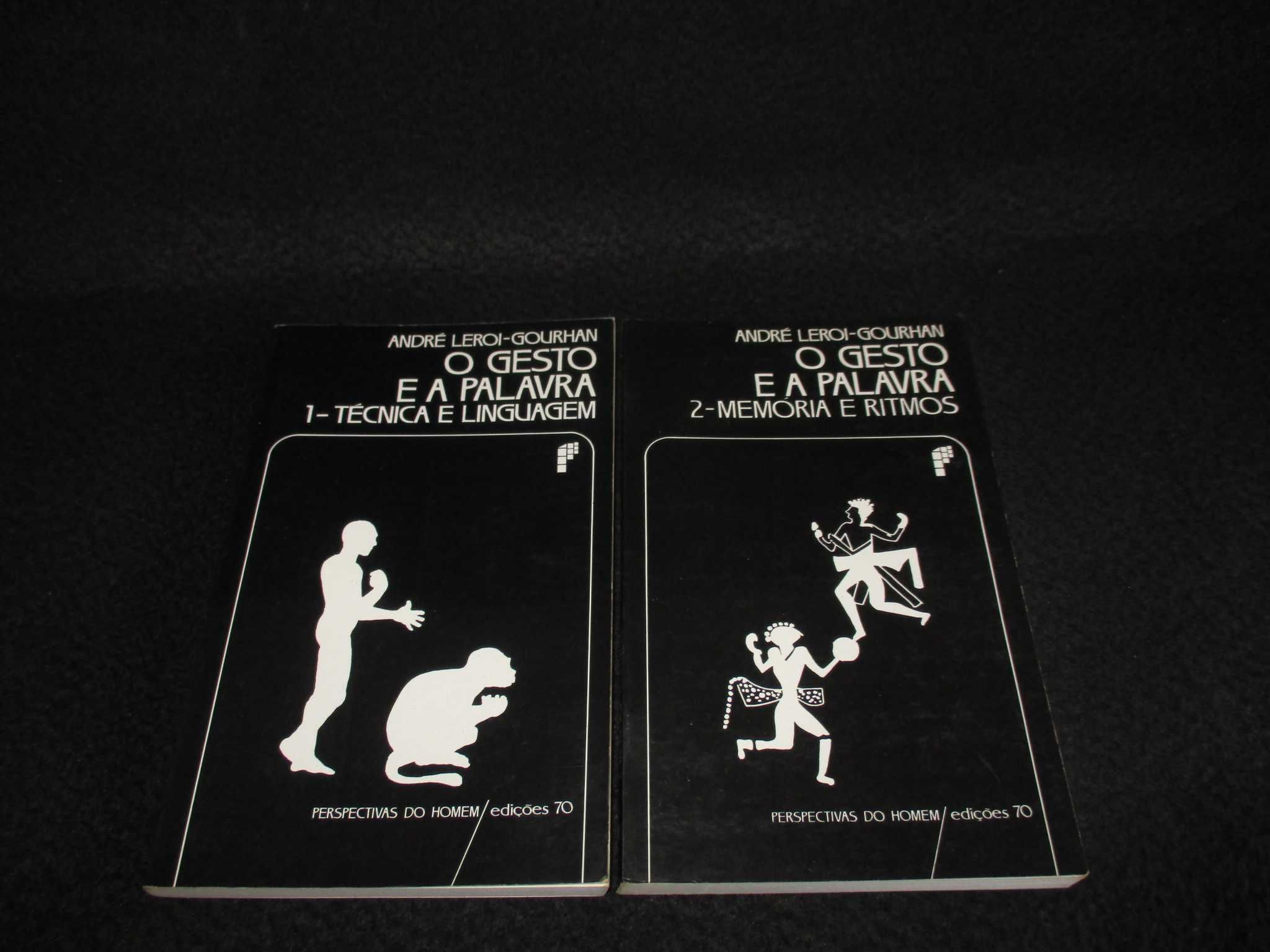 Livros O Gesto e a Palavra 1 e 2 André Leroi-Gourhan
