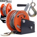 KRAFT&DELE Wyciągarka Wyciągarka Ręczna Korbowa 1200lbs Linowa 10m