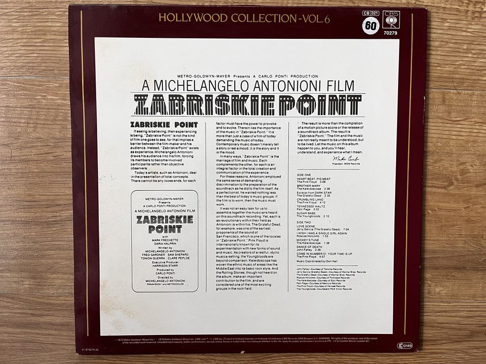 Hollywood Collection vol 6 Zabriskie Point plus Poster.