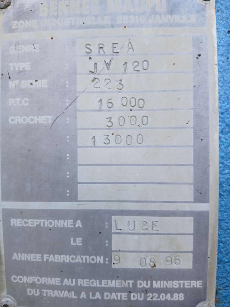 Rozrzutnik obornika maupu 16t,