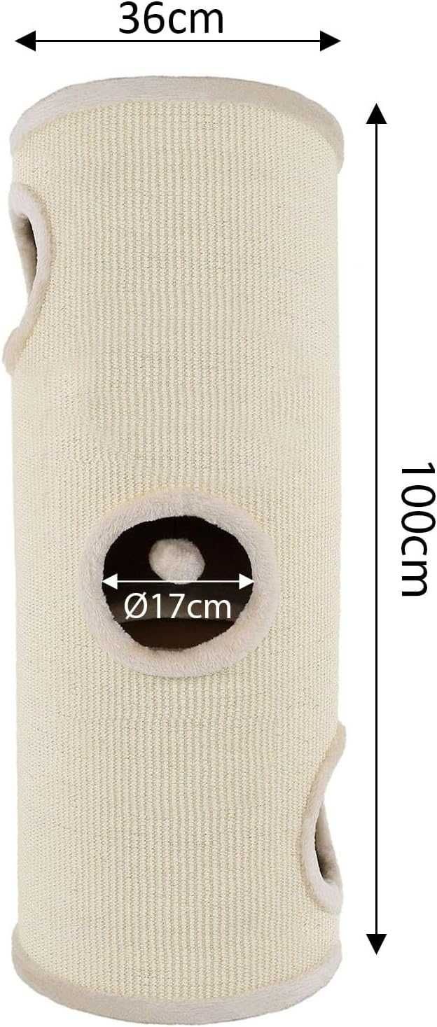 Drapak sizalowy wysoki Lionto, 100 cm szaro-kremowy