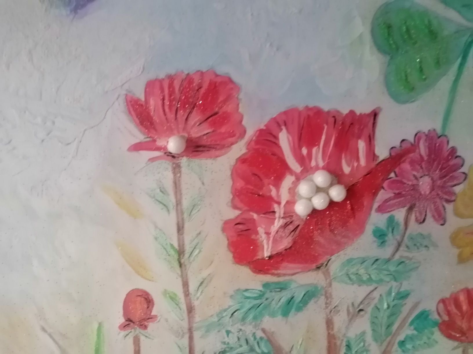 Bonito quadro obra original em tela lindíssima pintura da primavera