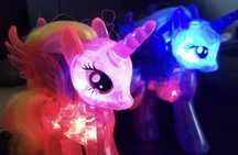 Светящиеся понни единорожки, my little pony, лошадки.
