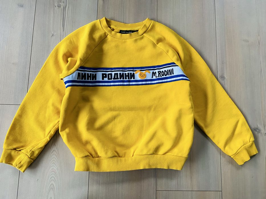 Mini Rodini bluza sweatshirt 128/134 żółta tinycottons bobo choses