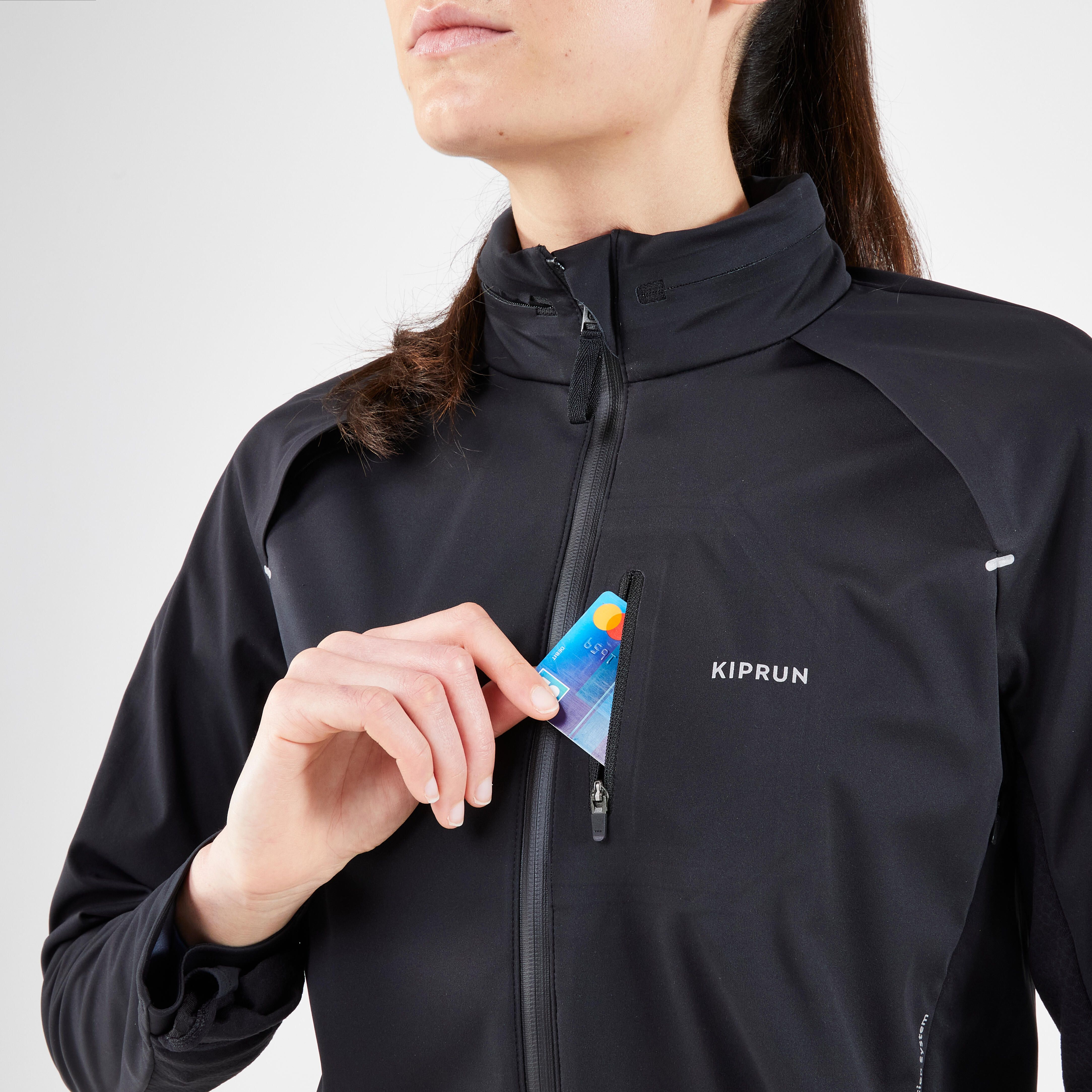 Casaco Quente de Corrida Mulher RUN 900 Warm Regul Preto