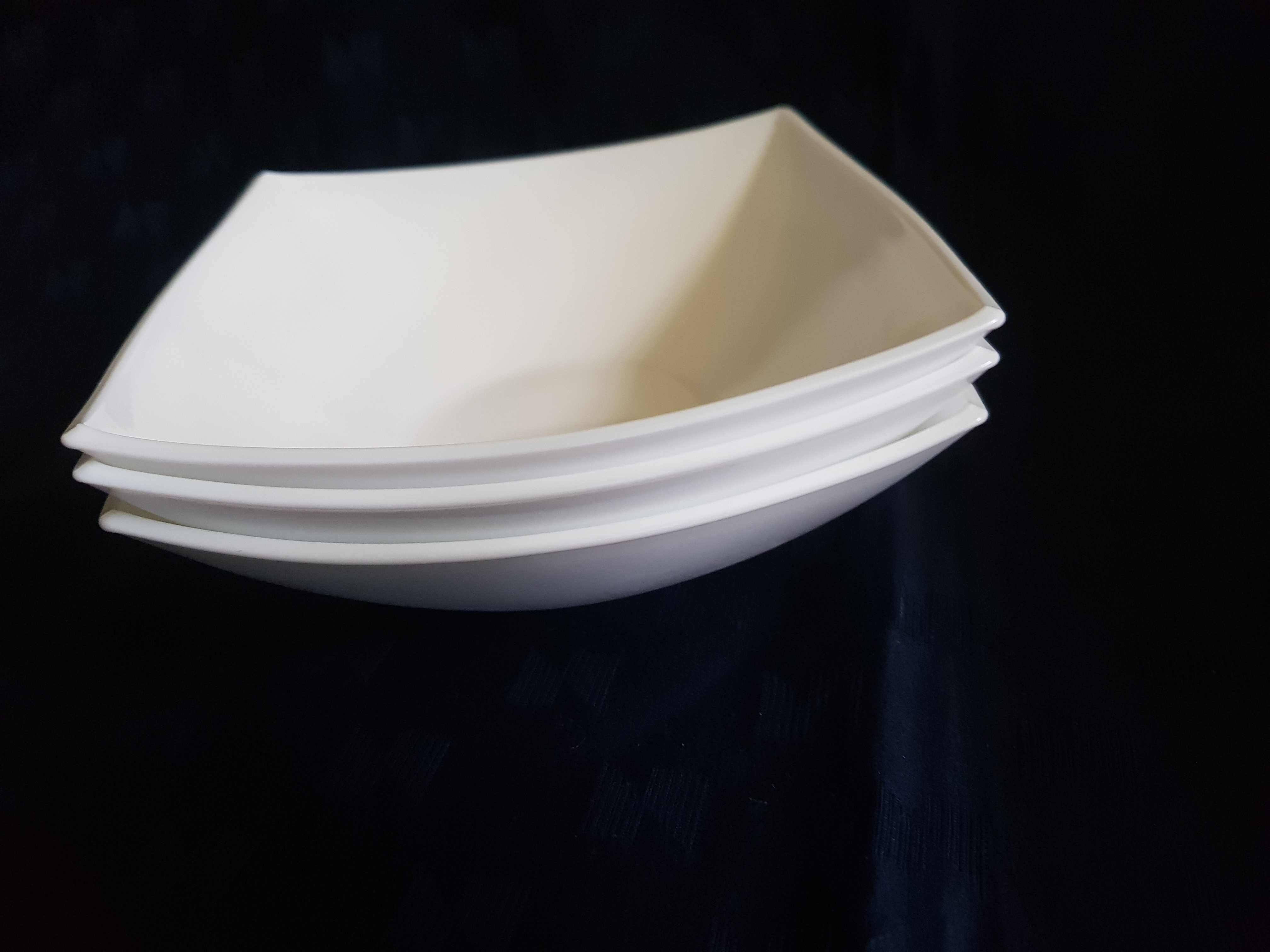 Salaterka mała Luminarc Quadrato biały 16 x 16 cm, zestaw - 3 szt