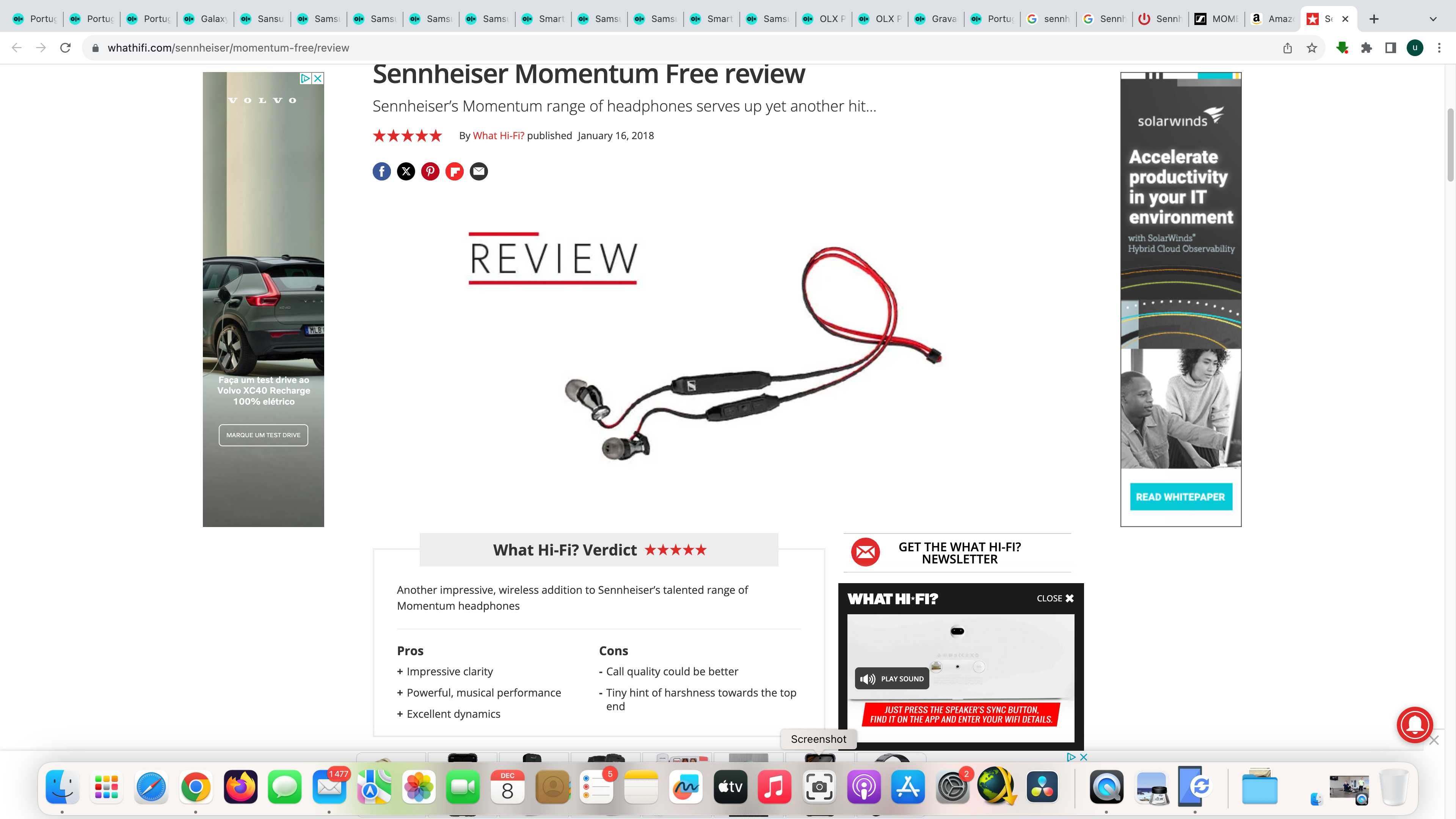 Auscultadores /Headphones Sennheiser Momentum Free