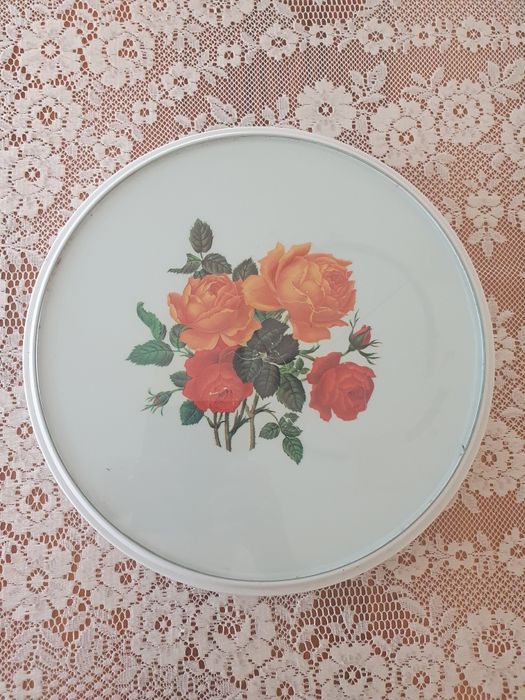 stara  tortownica patera na ciasto z okresu PRL - u