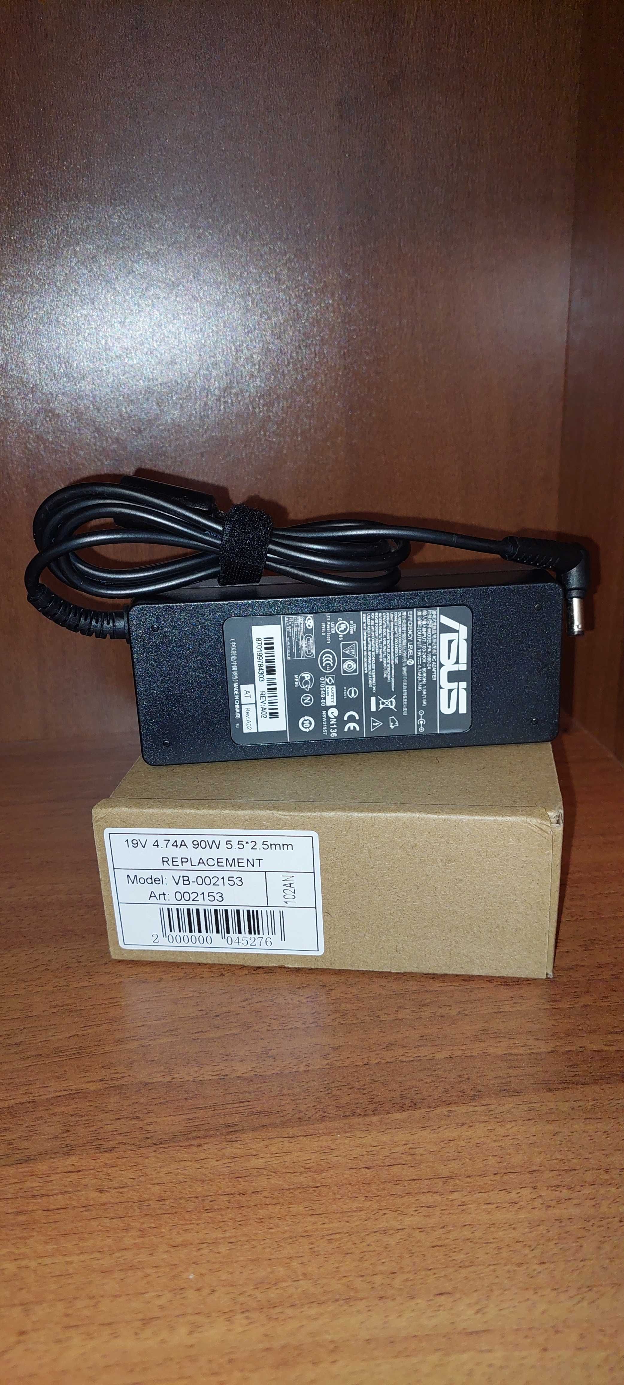Зарядка  для ноутбука Asus 19v 4.74a 90w 5.5x2.5mm+кабель сетевой 220в
