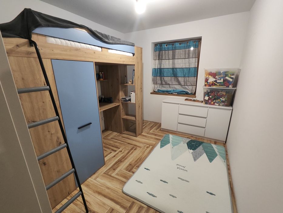 Łóżko piętrowe antresola, szafa, biurko w jednym. Meble do dziecięcego