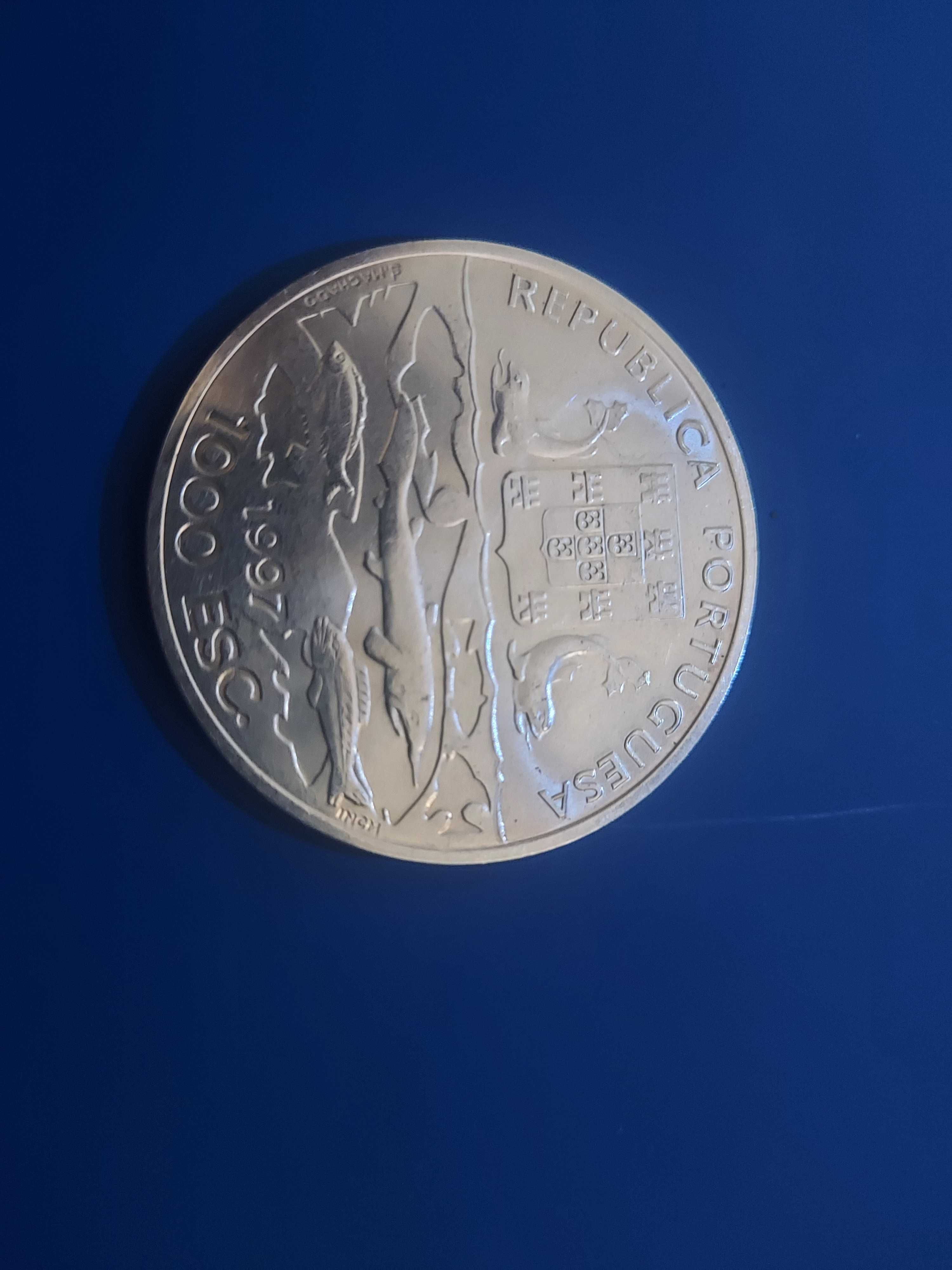 Moedas 1000 escudos prata