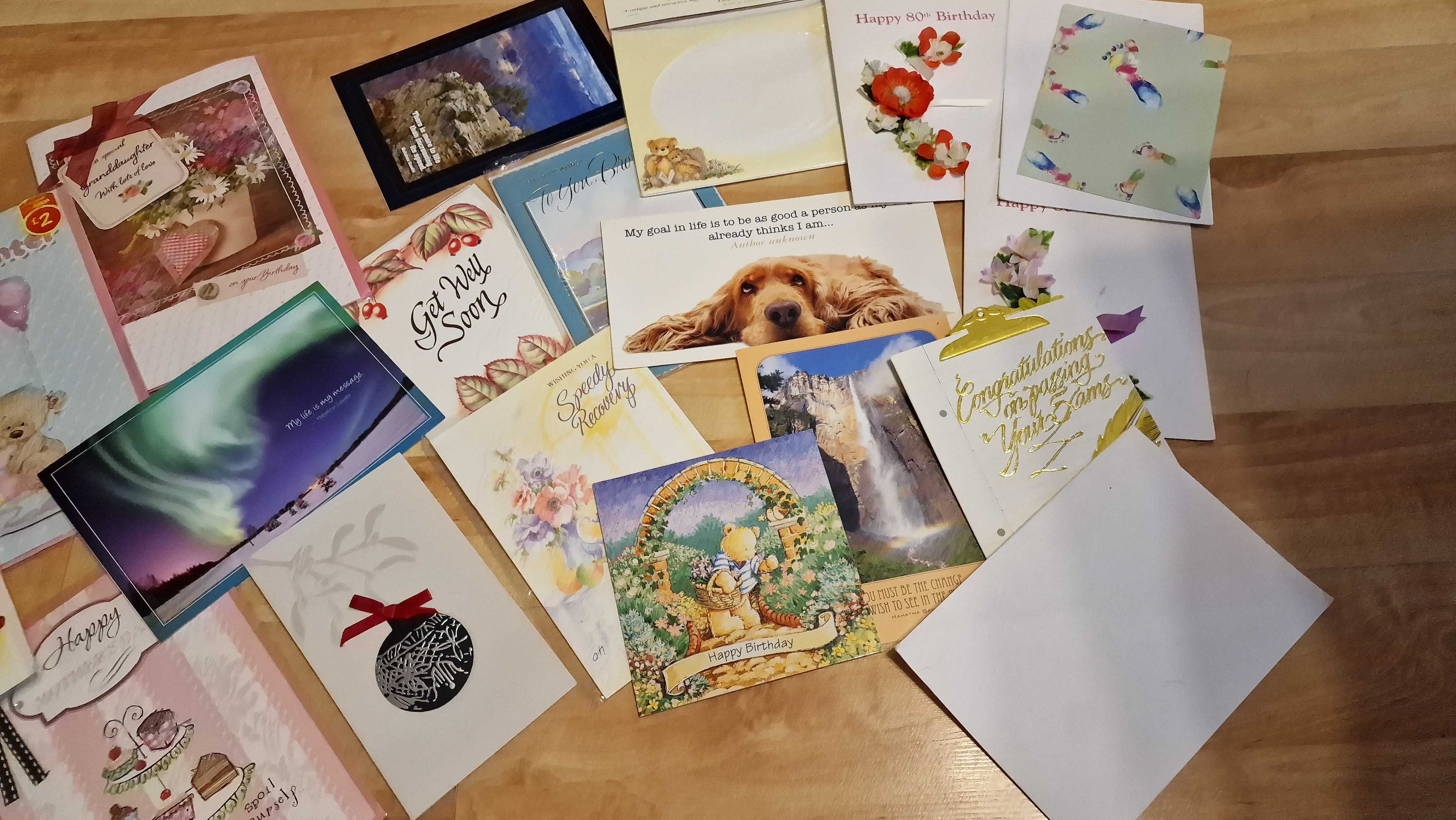 Zestaw kartek pocztówek życzenia z UK