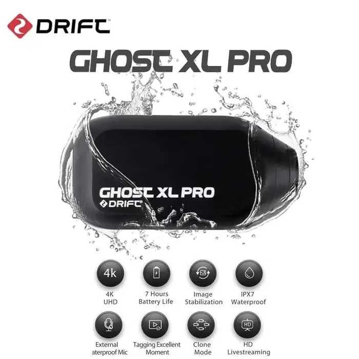 Drift Ghost XL Pro екшн камера 4K стабілізація IPX7 7 годин роботи