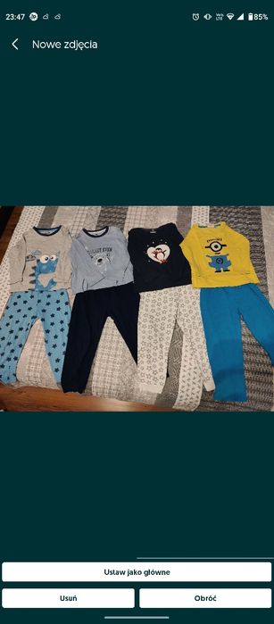 piżamki chłopięce rozm.104 (7 szt.) plus szlafrok