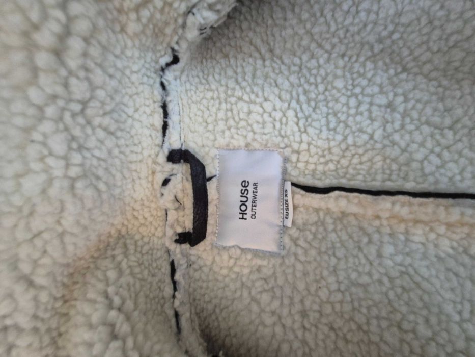 Kurtka kożuszek  ramoneska eco skóra house 34 xs czarna