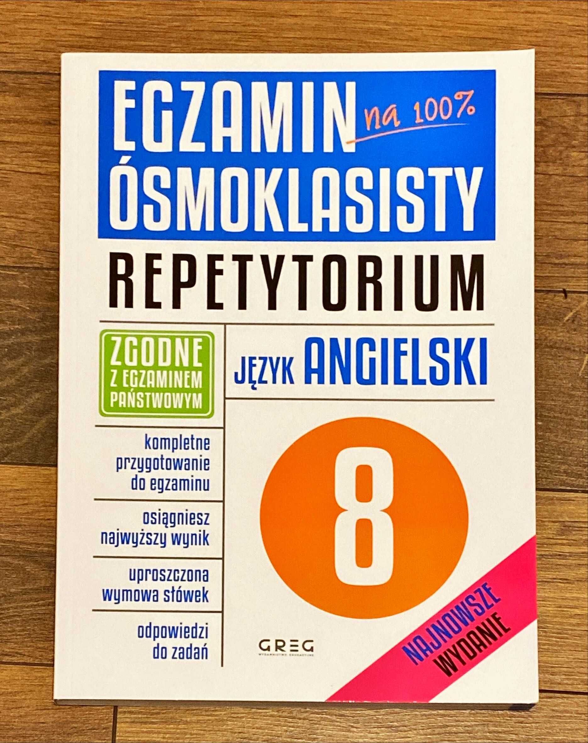 Egzamin Ósmoklasisty Repetytorium Język Angielski GREG - jak nowa