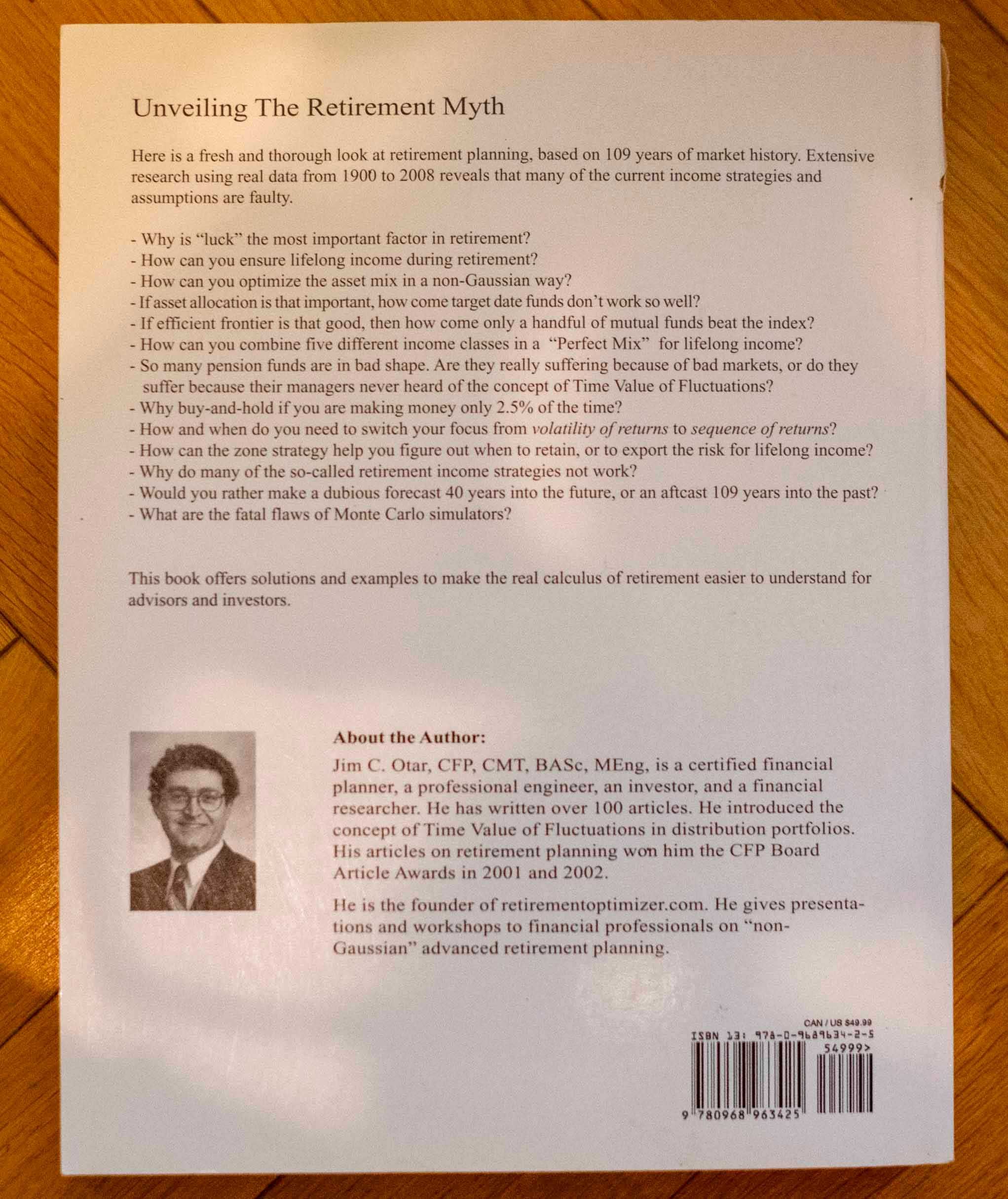 Unveiling The Retirement Myth Jim Otar Otar Associates 2009